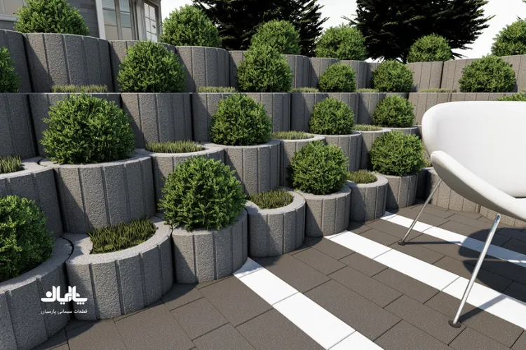 گلدان شیب بندی