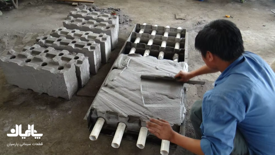 روش تولید جدول بتنی پرسی خشک