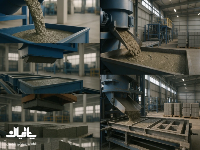 ساخت بلوک سیمانی سبک